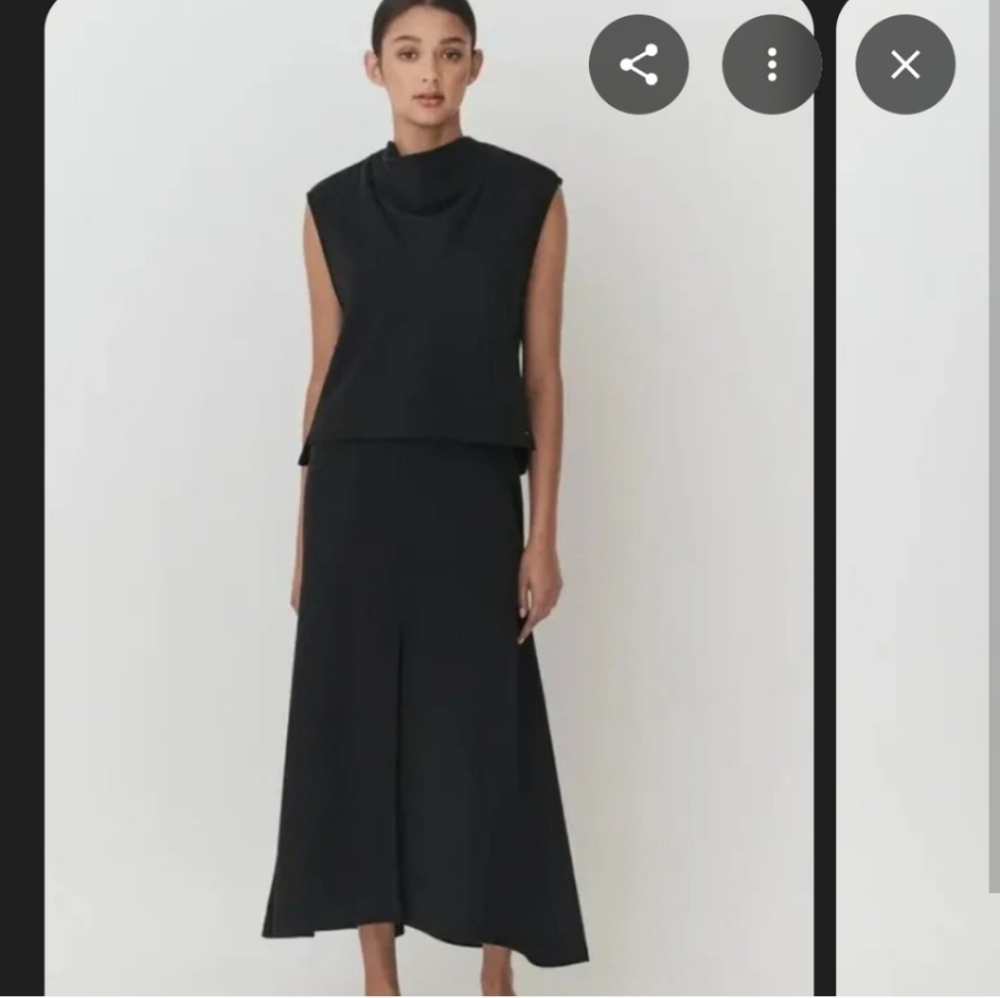 Cuyana Black Cowl Neck Top